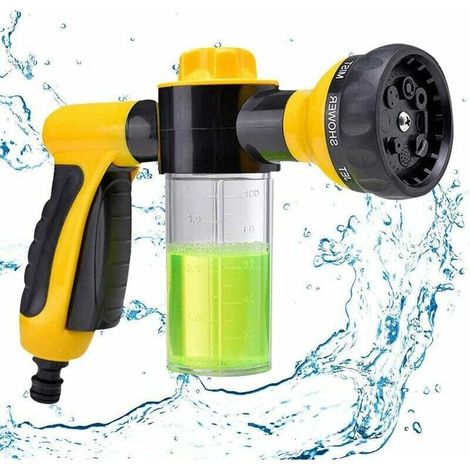 Pistolet Arrosage Jardin,Pistolet d'Arrosage Pistolet Arrosoir avec 8 Modes d'Arrosage, Distributeur de Savon Intégré pour Lavage de Voiture, Arrosage de Jardin, Douche d'animaux Domestiques (1/5)