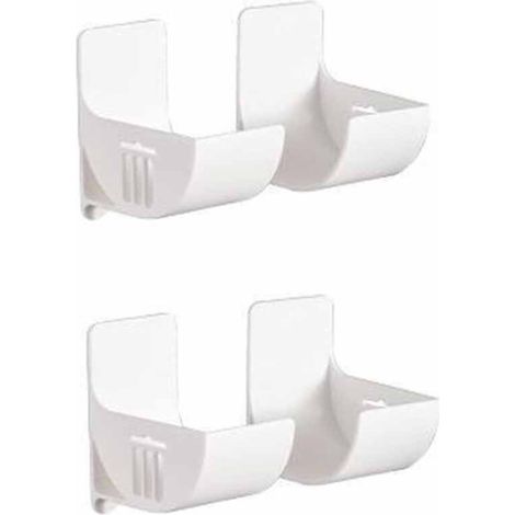 Étagère de rangement murale de cuisine en quatre parties, sans perforations, comprenant un distributeur de sacs poubelle et un système de rangement et d'organisation pour les accessoires de cuisine. (1/5)