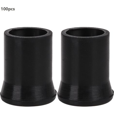 100 pièces embouts pour pipe jetables, embout buccal en caoutchouc noir et blanc, tige pour fumeur (petit modèle noir) (1/5)