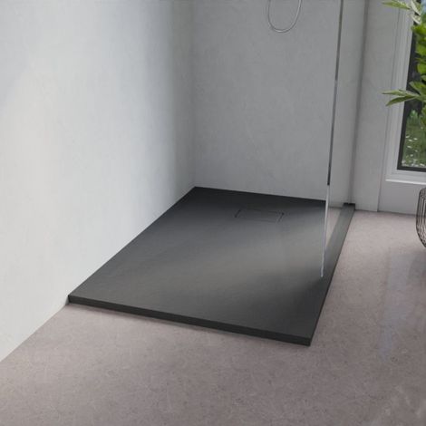 Receveur de douche 120x80 cm extra plat - SAPHIR- Gris anthracite (1/5)