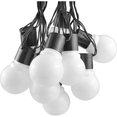 Guirlande lumineuse d'extérieur, 5 mètres de long, ampoules de 5 cm, pour la décoration intérieure et extérieure. (1/5)