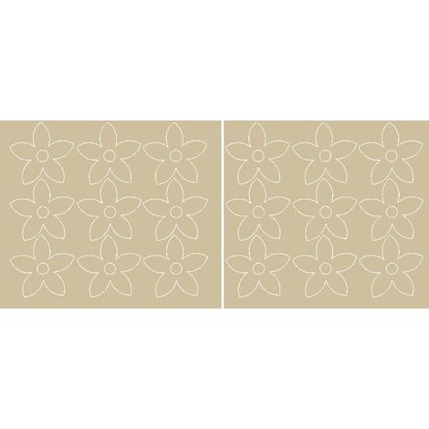 Wandaufkleber Blumen, 18 Stück, beige matt
