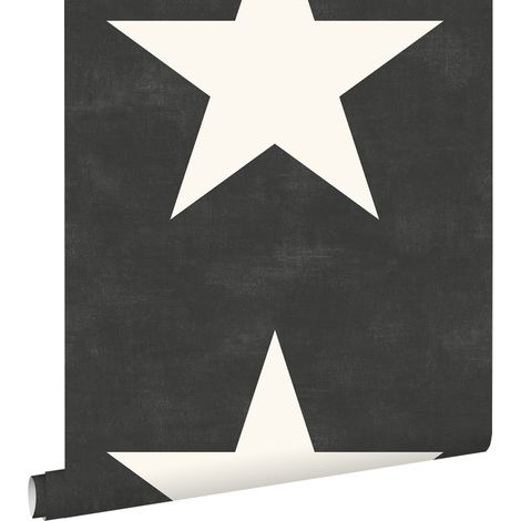 papier peint étoiles noir et blanc - ESTAhome (1/5)