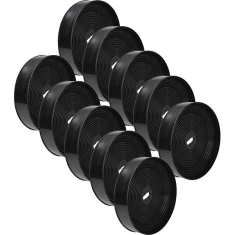 vhbw 10x Filtres à charbon actif compatible avec Oranier Alea, 4 GL 90, 920895, 4 GL 60, 863160, 5EL-60, 5EL-90 hotte aspirante - 17,05 cm