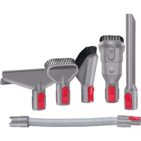 6-teiliges Ersatzteilset für Dyson Bürste & Verlängerungsschlauch, Dyson Staubsauger-Ersatzteilset V7 V8 V10 V11 V15, perfekte Passform und starke Saugkraft