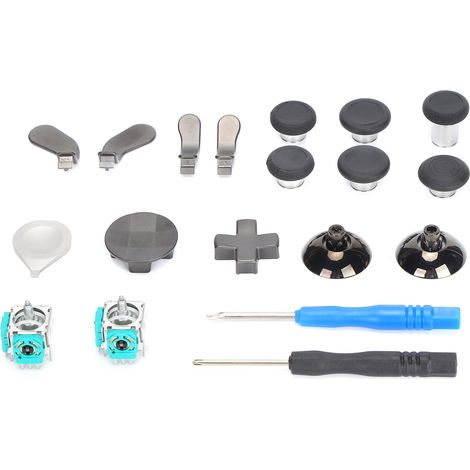 Kit de 19 boutons de manette de jeu en métal avec outils pour manette Xbox One Elite 2