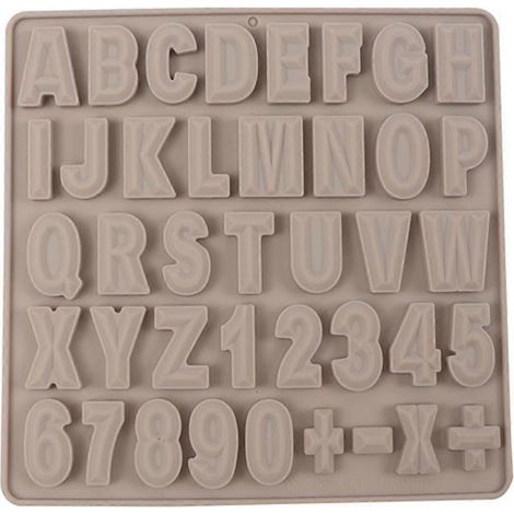 Moule en silicone pour chocolat, gâteau, gelée, pudding, chiffres et lettres. (1/5)