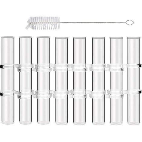 Vase Tubulaire Transparent Hydroponique pour Arrangements Floraux Décoration Intérieure Kit avec Crochets s Et Pinceau Tubulaire (1/5)