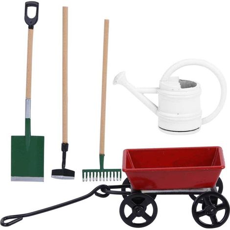 Boîte de Jardinage Miniature Outils Agricoles Modèle pour Décor Maison de Poupée 1/12 Accessoires Jardin (1/5)
