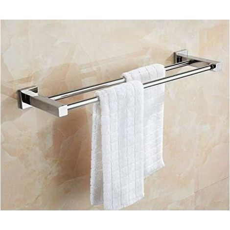 double Porte-Serviettes pour Salle De Bains ou Cuisine Acier Inoxydable, Acier Inoxydable SUS304 traitement de polissage 60cm (1/5)