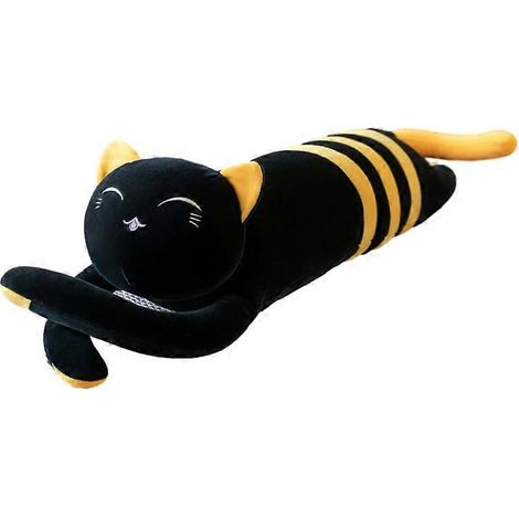 Black cat plush toy pillow striped black cat doll cute cat doll gift (1/5)