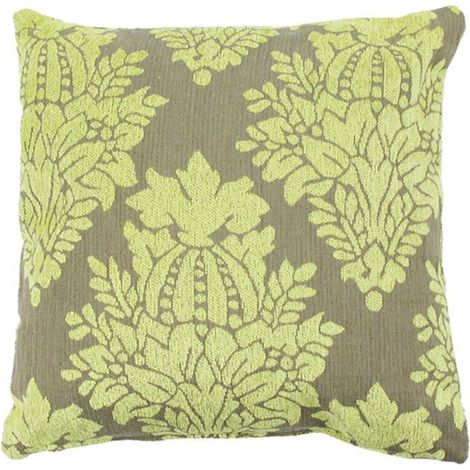 FLORALIES - Coussin en coton tissé déhoussable à motifs fleur de lys vert 43x43 (1/3)