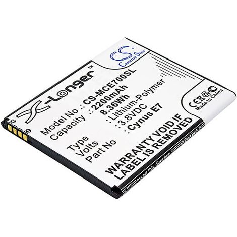 NX - Batterie téléphone, smartphone, GSM pour Mobistel 3.8V 2200mAh - CYNUS E7