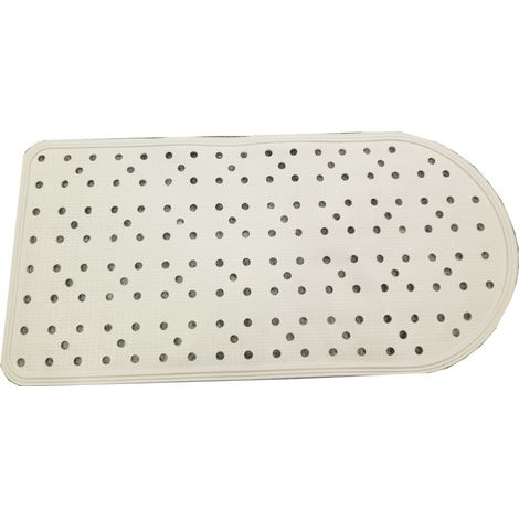 Tappeto bianco per vasca bagno termoplastico pvc tappetino gemitex 38 x 79 cm (1/5)