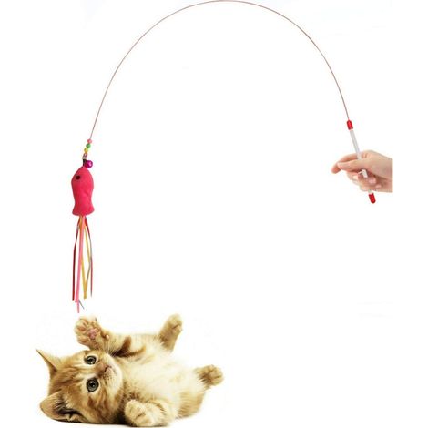 Canne à Pêche pour Chat Avec Cloche - Jouet Poisson (1/4)