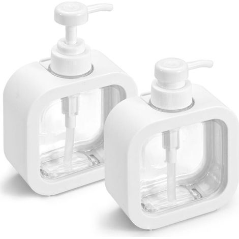 2 Pack 500ml Soap Dispenser, Refillable Soap Dispenser, Kitchen Bathroom Soap Dispenser, Dishwashing Liquid Dispenser (1/5)