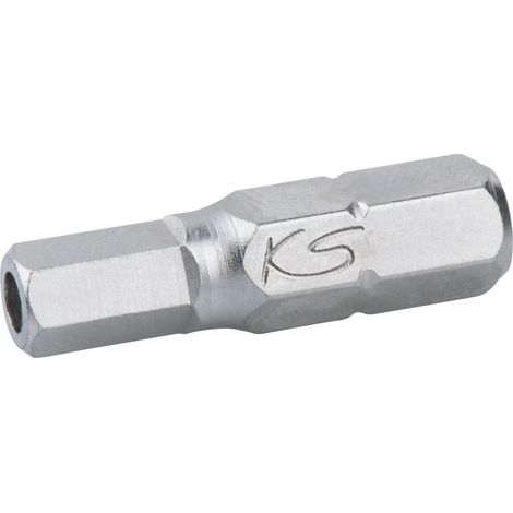 1/4" Embouts de vissage 6 pans percé, 25mm, 2mm (1/2)