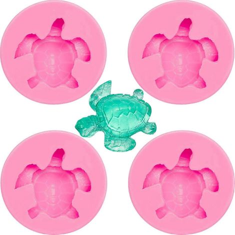 Moule à chocolat tortue (4 pièces) - Moule en silicone tortue marine (1/5)