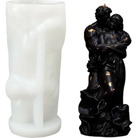 Moules Couple,Fome Souple omantique Atisanat et At Copoel - Fome En ésine De Silicone Pou Couple Amoueux - Idéal Pou DIY, Savon, Agile, Plâte, Fête Des Amoueux, Annivesaie