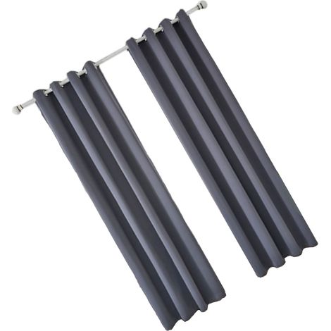 Dunkelgraue Verdunkelungsvorhänge aus Polyester für das Schlafzimmer, zur Inneneinrichtung (1/5)