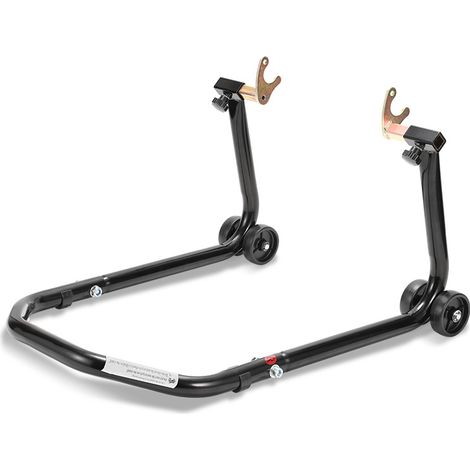 Wolketon Cavalletto moto posteriore a U in acciaio, supporto per ruota posteriore nero, per garage e officina (1/5)