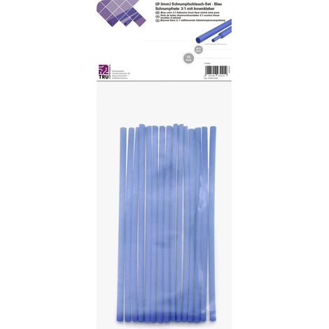 TRU COMPONENTS T1902CA026 Schrumpfschlauchsortiment Blau 3 mm 1 mm Schrumpfrate:3:1 15 St. (1/2)