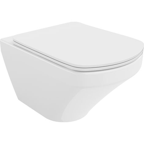 Mexen Vito inodoro sin borde con asiento de cierre suave delgado, duroplast, blanco brillante - 30174000 (1/5)