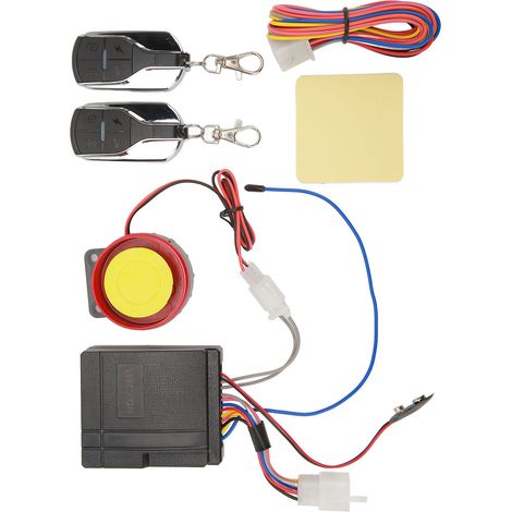 Système d'alarme unidirectionnel pour moto, 12 V, 4 niveaux de sensibilité, télécommande universelle, kit d'alarme pour scooter et moto (1/5)