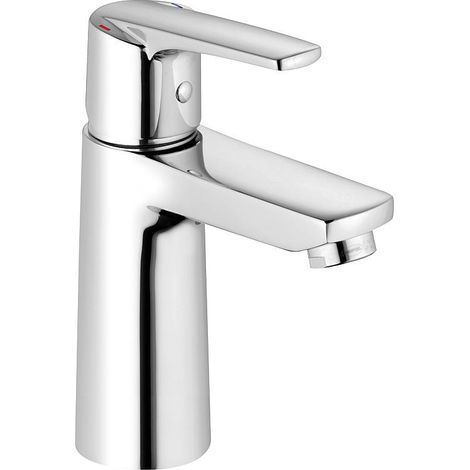 Mitigeur de lavabo Heinrichschulte Alpha 300 XL, déport 122 mm, chromé, sans garniture d’écoulement