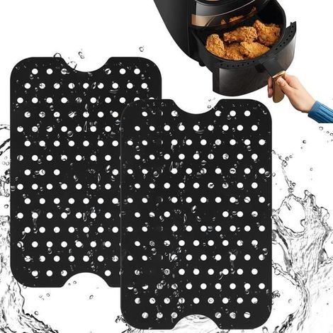 Doublure de Friteuse à Air - Silicone - 20x13.5 cm - Réutilisable - Antiadhésif - Lavable au Lave-Vaisselle (1/4)