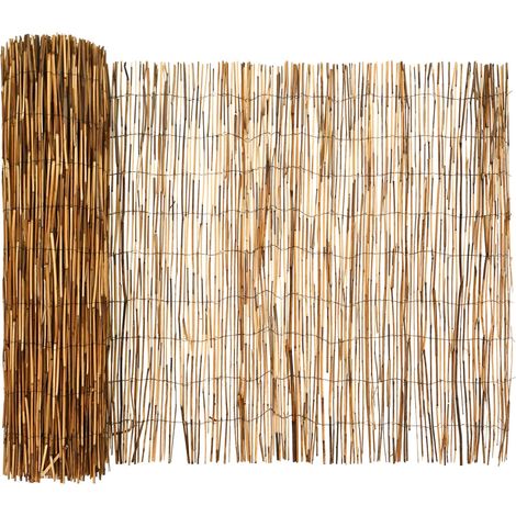 Gartenzaun Kohlenstoff 300 x 90 cm Schilf vidaXL