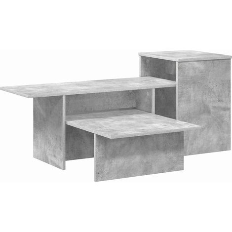 Maison Exclusive - Table console Gris béton 91,5 x 35 x 38,5 cm Bois d'ingénierie
