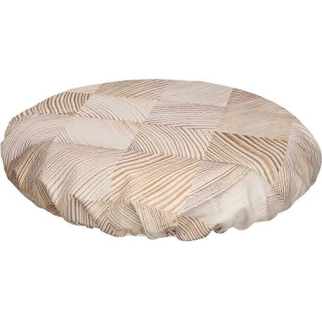 Wasserdichte, rutschfeste, runde Tischdecke, 120 cm, Kaffeebraun-2 Sizes-80cm Brown (1/5)