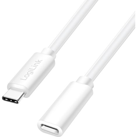 LogiLink USB-C® Kabel USB 2.0 USB-C® Stecker, USB-C® Buchse 1.00 m Weiß CU0220 (1/5)