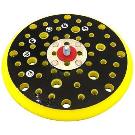 BUNTHAUS Plateau Ponceuse 150 mm, Base de Meulage avec 52 Trous pour Mirka CEROS/DEROS - Plateau de Ponçage à Filetage 5/16 pour Polissage Professionnel