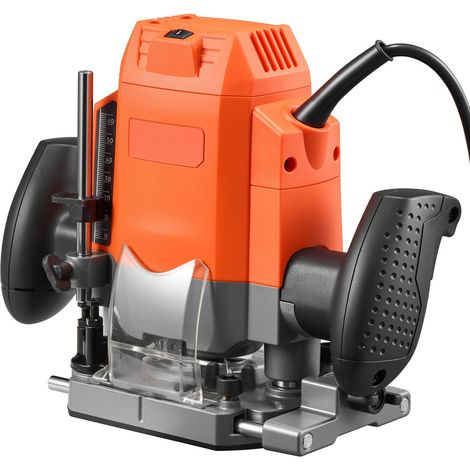 Défonceuse 1200W, vitesse variable, base plongeante, guide parallèle, capot anti-poussière, pour menuiserie et bricolage. (1/5)