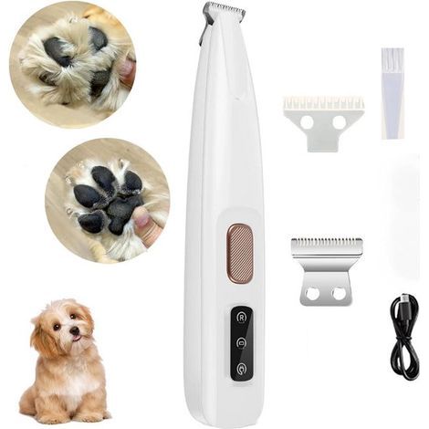 Leiser Haarschneider für Hunde und Katzen – mit LED-Licht und LCD-Bildschirm – kabelloser elektrischer Haarschneider (1/5)