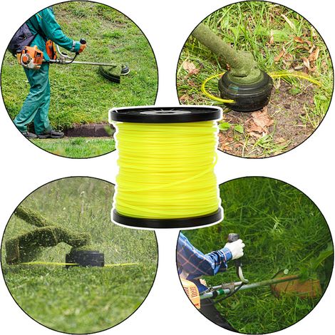 Wolketon Fil débroussailleuse nylon 2,4 mm rond 100 m résistant pour jardin