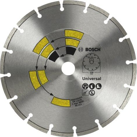 Bosch DISCO DIAMANTATO UNIVERSALL TOP MULTIUSO, 230MM, 2 (1/3)