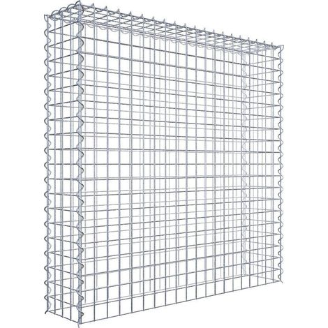Gabiondeco - Gabion - Element de prolongation en hauteur 100 cm x 100 cm x 20 cm (L x H x P). maille 5 x 5 cm. Spirale. Attention : il manque une grille - Made in Ger... (1/5)