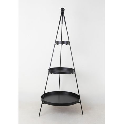 Dekoregal mit 3 Ablagen Metall 73 x 30 cm schwarz Weihnachtscharaktere