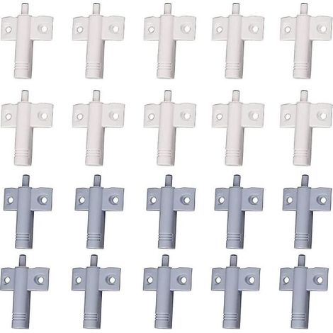20 amortisseurs de porte de cuisine, amortisseurs de placard, amortisseurs de tiroir, amortisseurs doux et silencieux, blanc et gris (1/5)