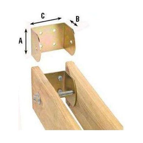 STAFFA PER PERGOLE ART.758 - mm.90x95x100x3 spess.