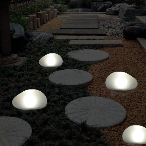 Lampes solaires de jardin extérieures lumineuses en forme de pavés-AquaForge (1/5)