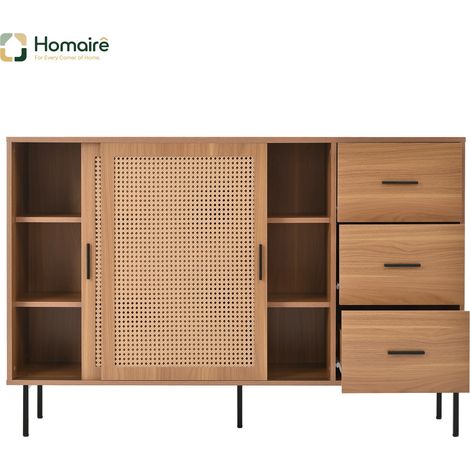 Flur- Garderobenschrank natur aus Polyester 140 x 37 x 91 cm HOMAIRE (1/5)