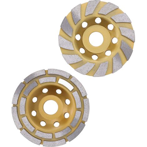 Disque diamanté meuleuse 115mm lot double rangée et segment turbo sans rondelle (1/5)