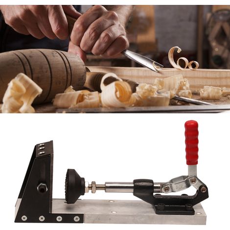 Perçoir oblique pour bois, gabarit de perçage incliné fer robuste, outil stable et pratique. (1/5)
