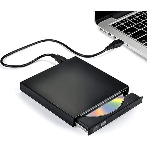 Lecteur Externe DVD - USB-C Et USB 3.0 - Compatible Windows Et macOS - Lecture Et Gravure CD DVD - Plug And Play - Compact