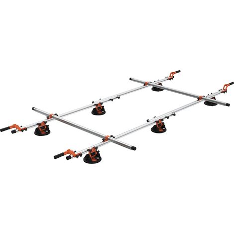 Plattentransportgriff mit 6 Saugnäpfen 150kg Fliesen-Tragesystem