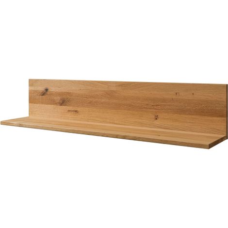 Wandregal Wildeiche 120x22x24 braun geölt KENT 312